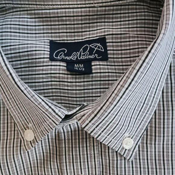 Arnold Palmer Long Sleeve Button Down Plaid Dress Casual Size 15.5 M - Picture 7 of 9